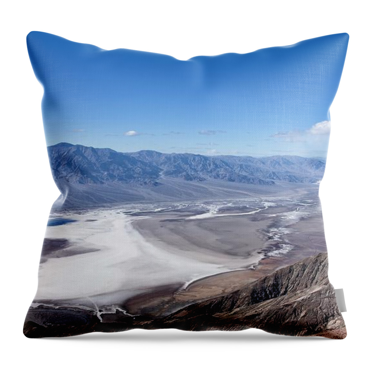 Landscape Throw Pillow featuring the photograph Alkali Flats Death Valley by Allan Van Gasbeck