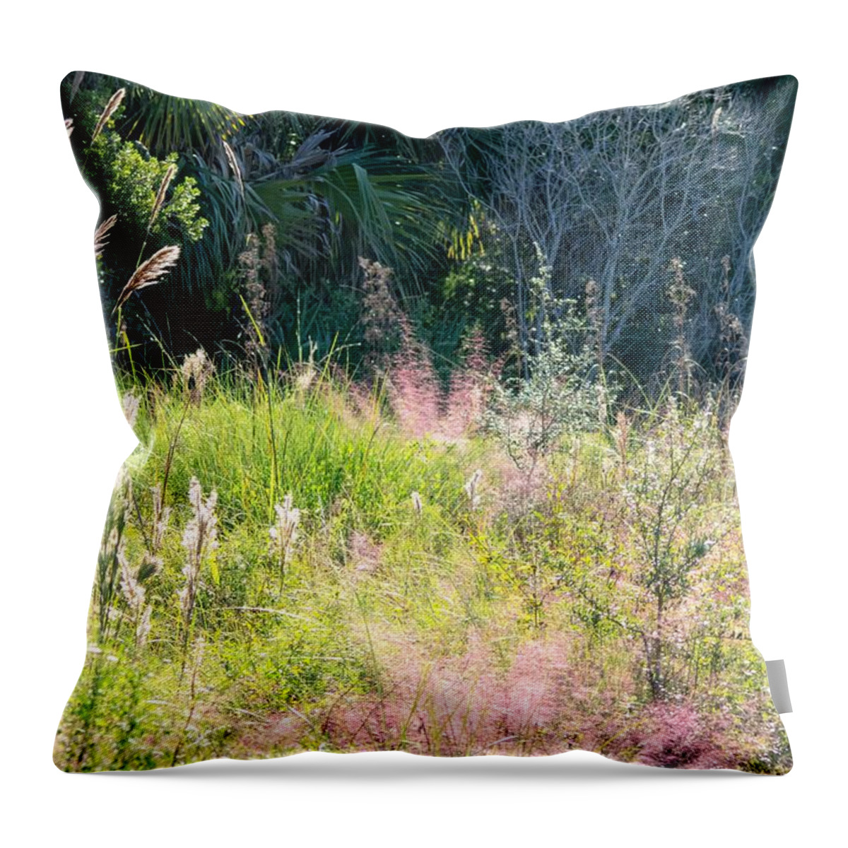 Grasses Throw Pillow featuring the photograph All the Pretty Grasses by Mary Ann Artz