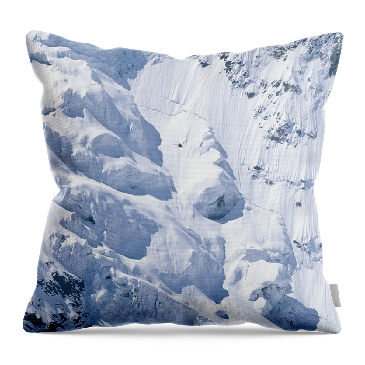 Snow Throw Pillow featuring the photograph Alpine Glacier, Switzerland by Franz Aberham