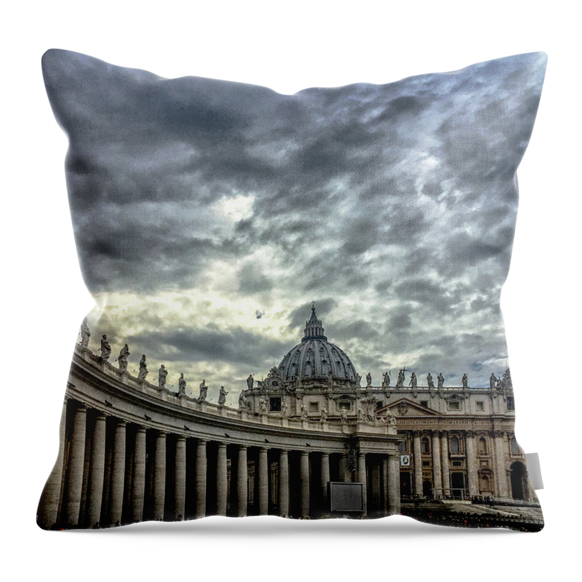 Church Throw Pillow featuring the photograph Always a Crowd by Joseph Yarbrough