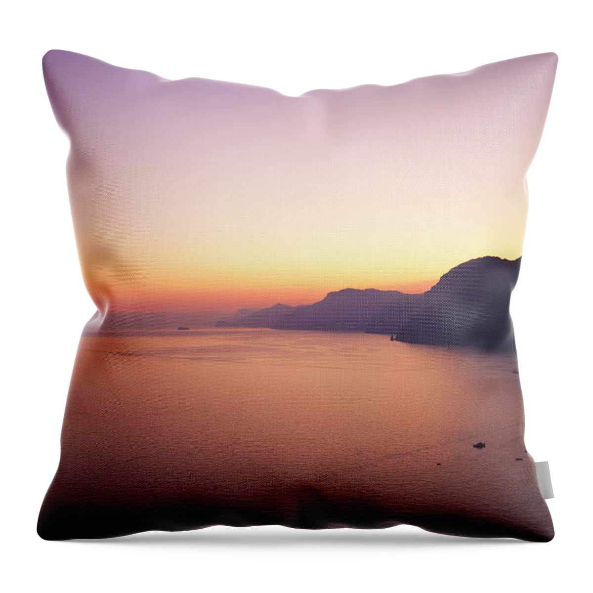Tyrrhenian Sea Throw Pillow featuring the photograph Amalfi Coast by Spooh