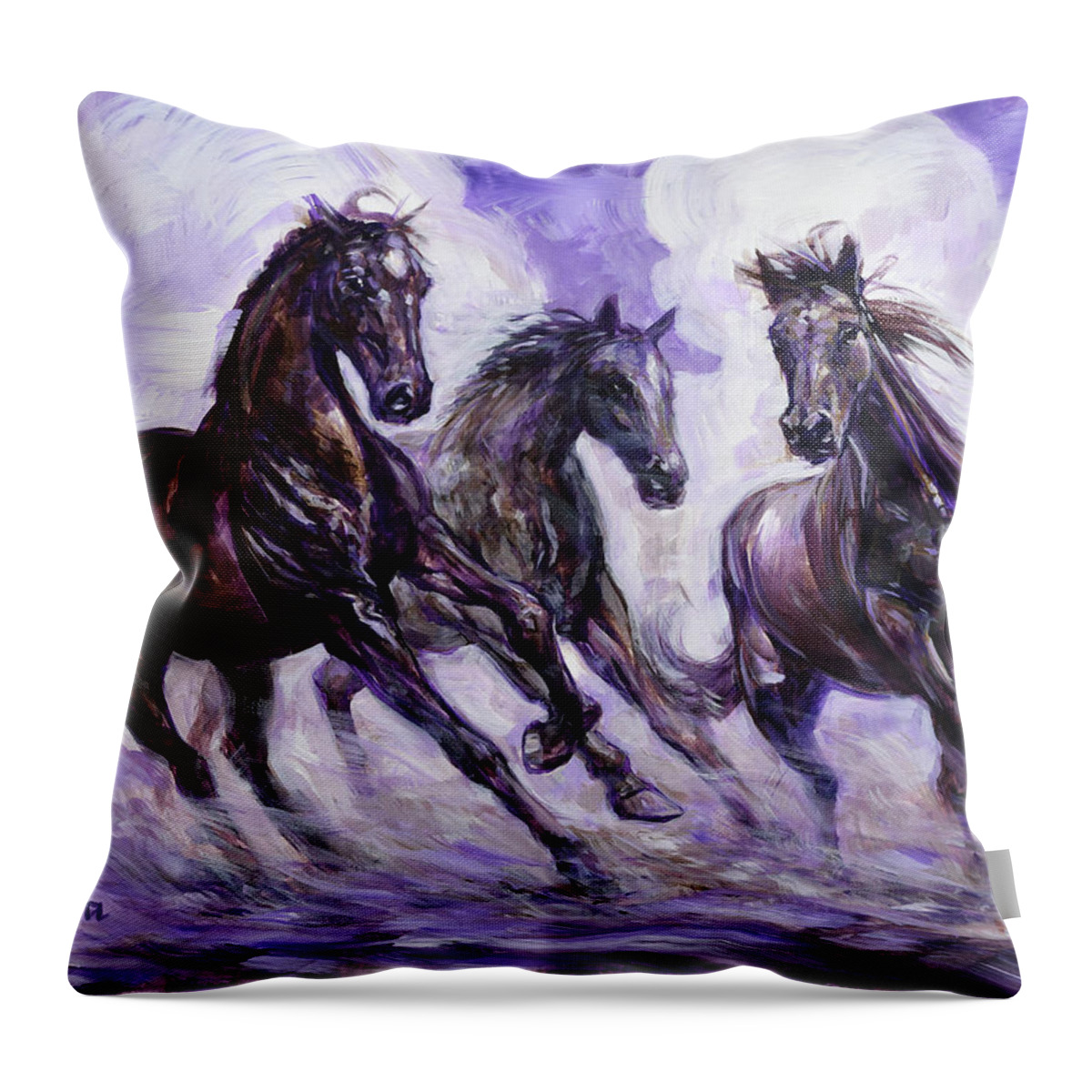 American Throw Pillow featuring the painting American Heritage by Tom Dauria