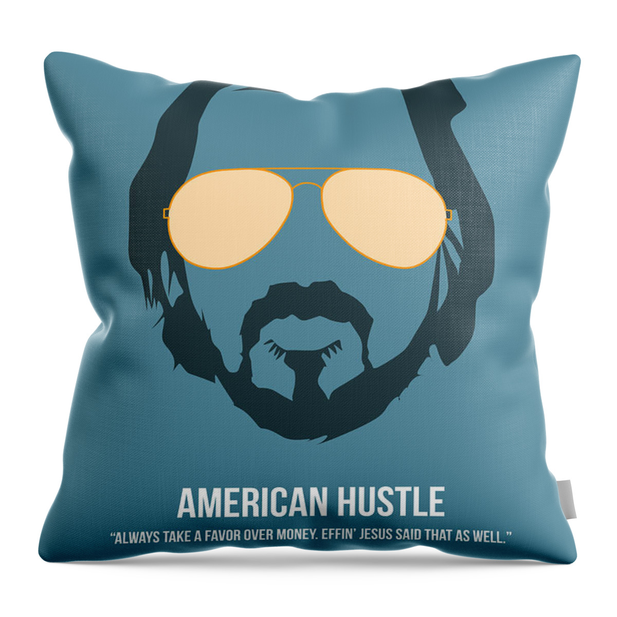 American Hustle Throw Pillow featuring the digital art American Hustle by Naxart Studio
