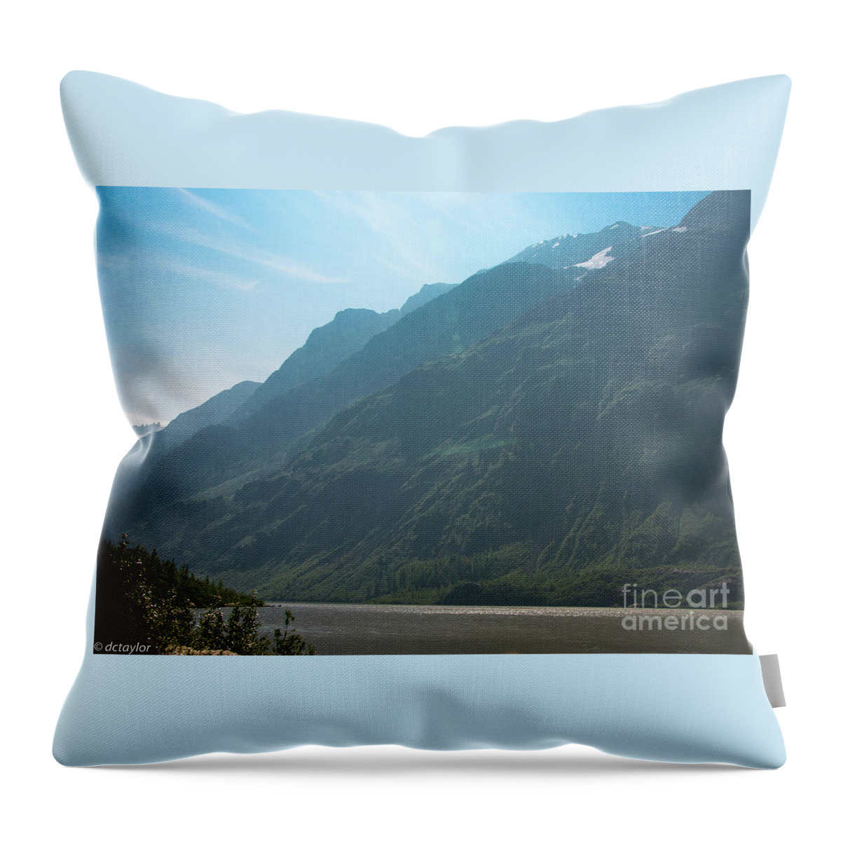 Landscape Throw Pillow featuring the photograph An Alberta River Bend by David Taylor