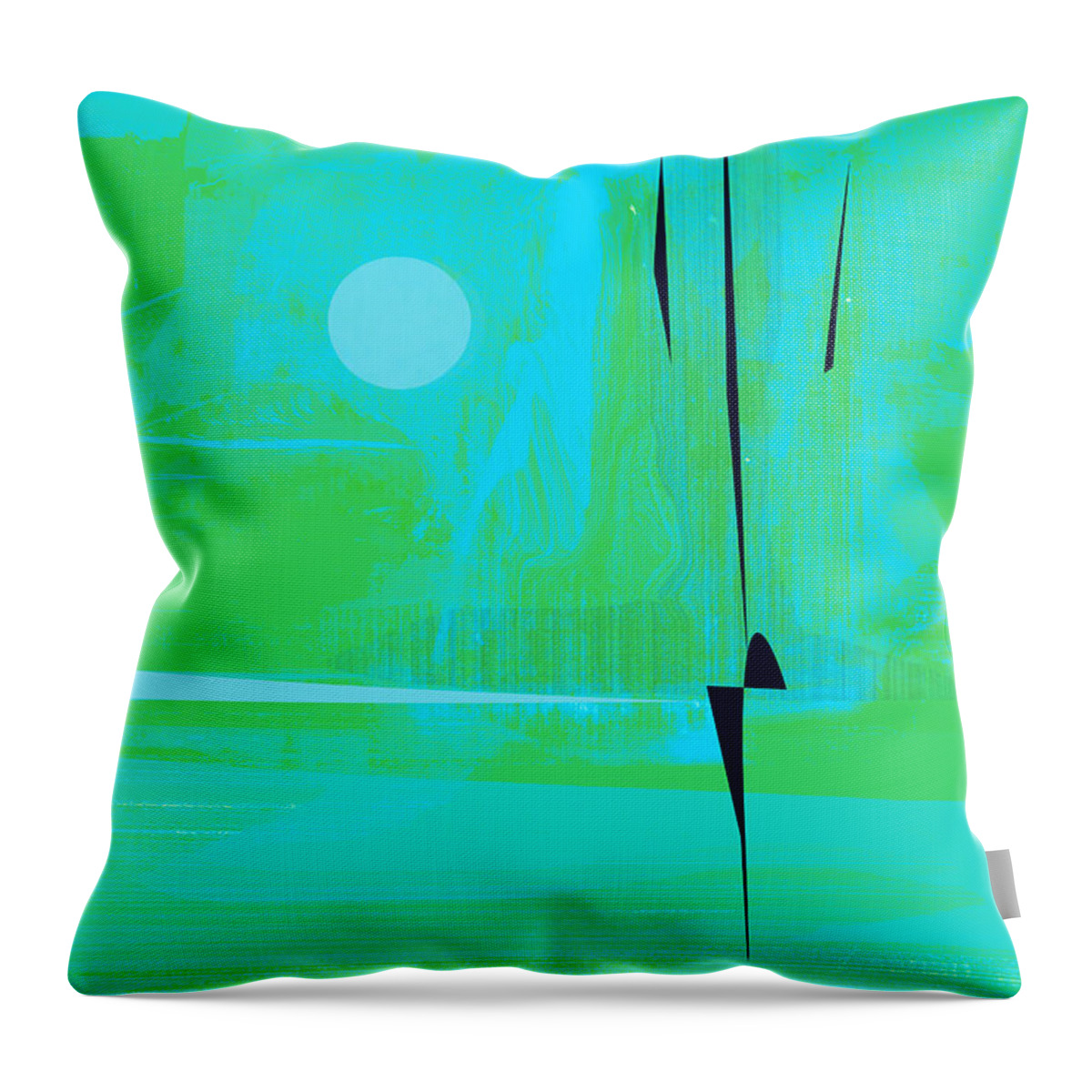 Anchor Throw Pillow featuring the mixed media Anchored by Zsanan Studio