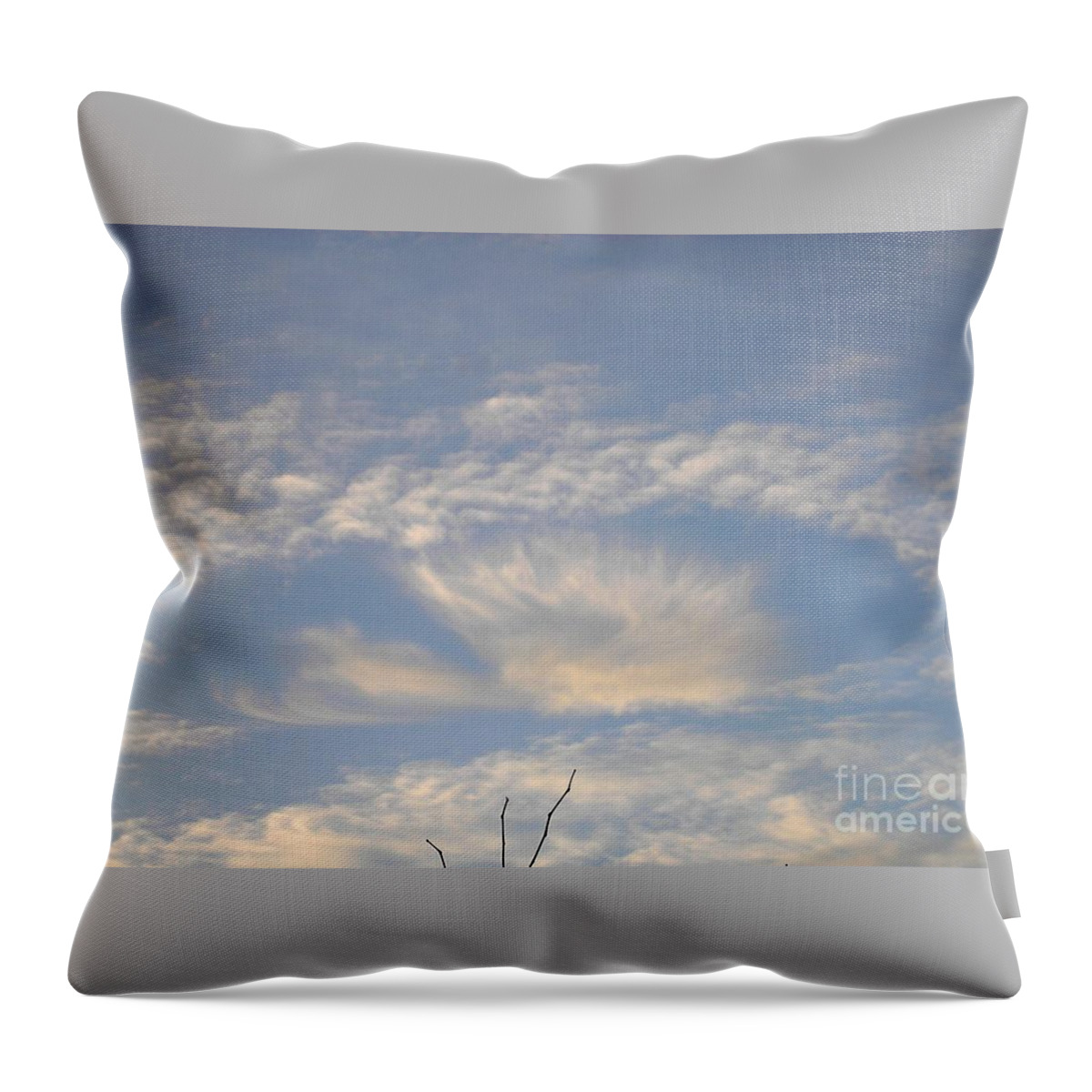 Angel Photograph Throw Pillow featuring the photograph Angel in the sky by Karen Jane Jones