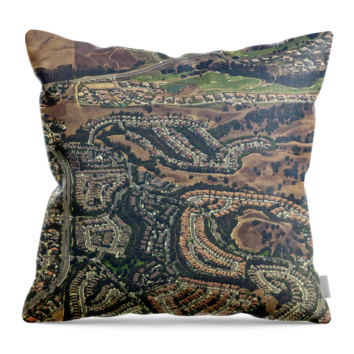 Suburb Throw Pillow featuring the photograph Anheim Hills Subdivision by Pastorscott