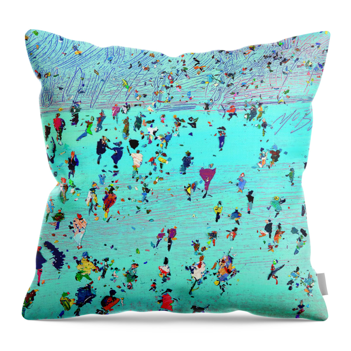 Sudden Throw Pillow featuring the painting Blustery Day by Neil McBride
