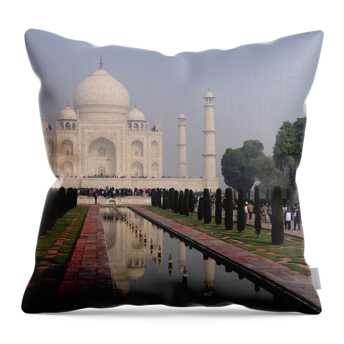 Arch Throw Pillow featuring the photograph Another View Of The Taj Mahal by Saumil Shah - Flickr.com/saumil