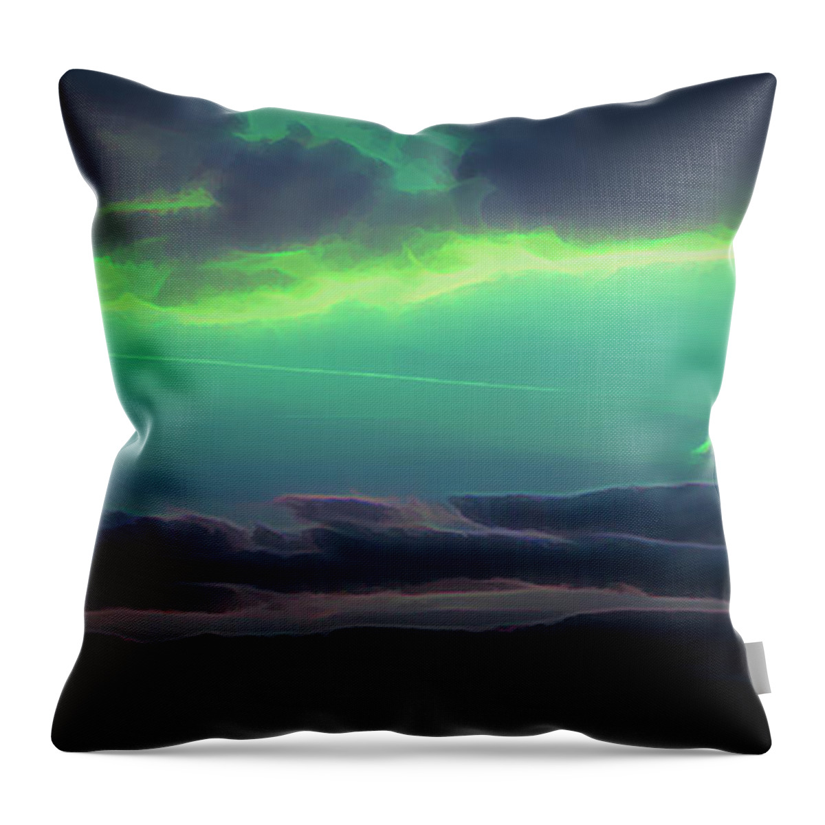 Abstract Throw Pillow featuring the digital art Another World by Scott Lyons