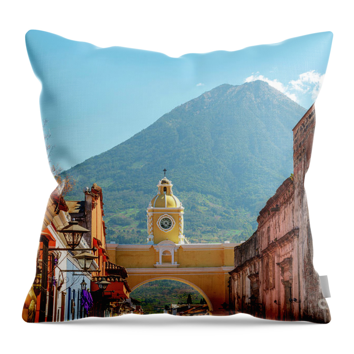 Antigua Throw Pillow featuring the photograph Antigua Guatemala by THP Creative