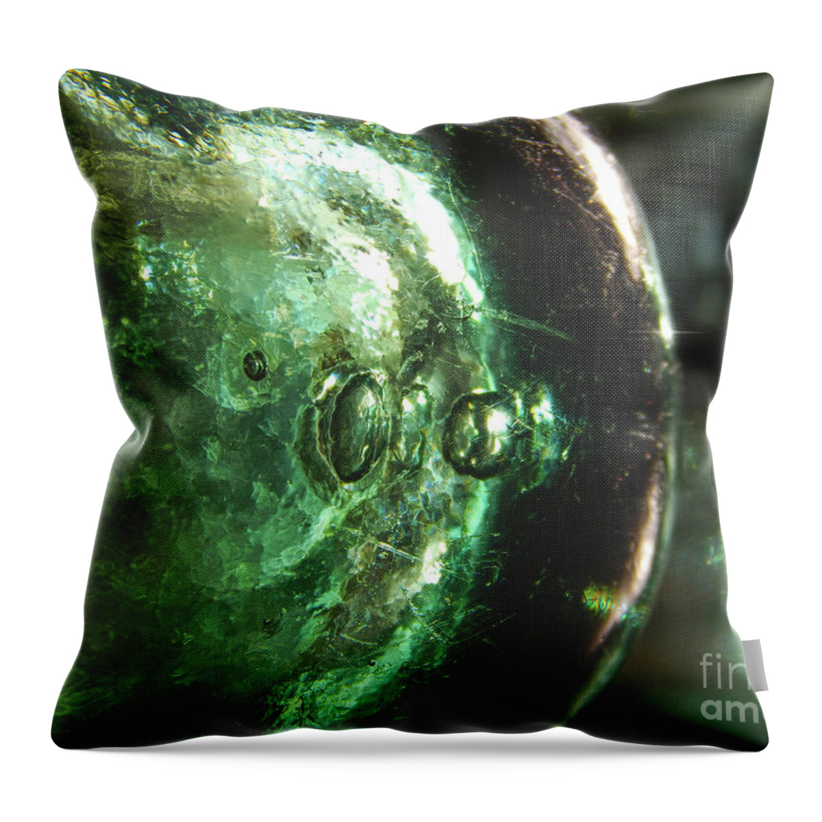 Bottle Throw Pillow featuring the photograph Antique Round Bottom Bottle by Phil Perkins
