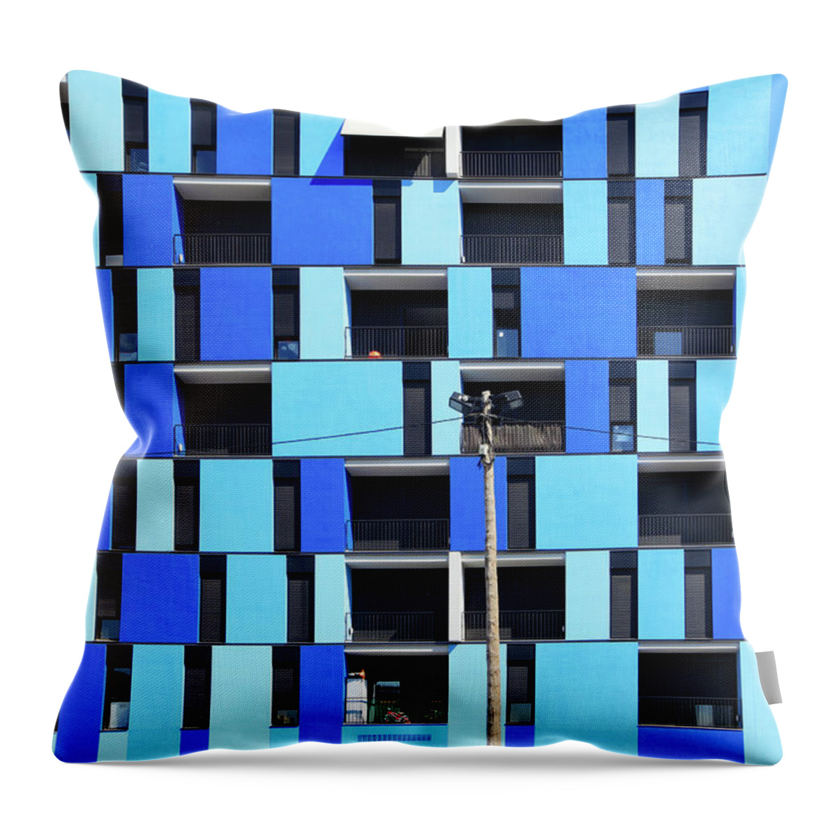 Apartment Throw Pillow featuring the photograph Apartments by Digitalimagination