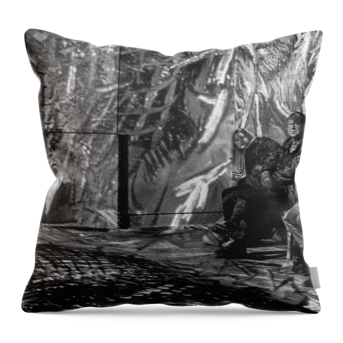 Black And White Throw Pillow featuring the photograph Apolcalypse 402 by Jessica Levant