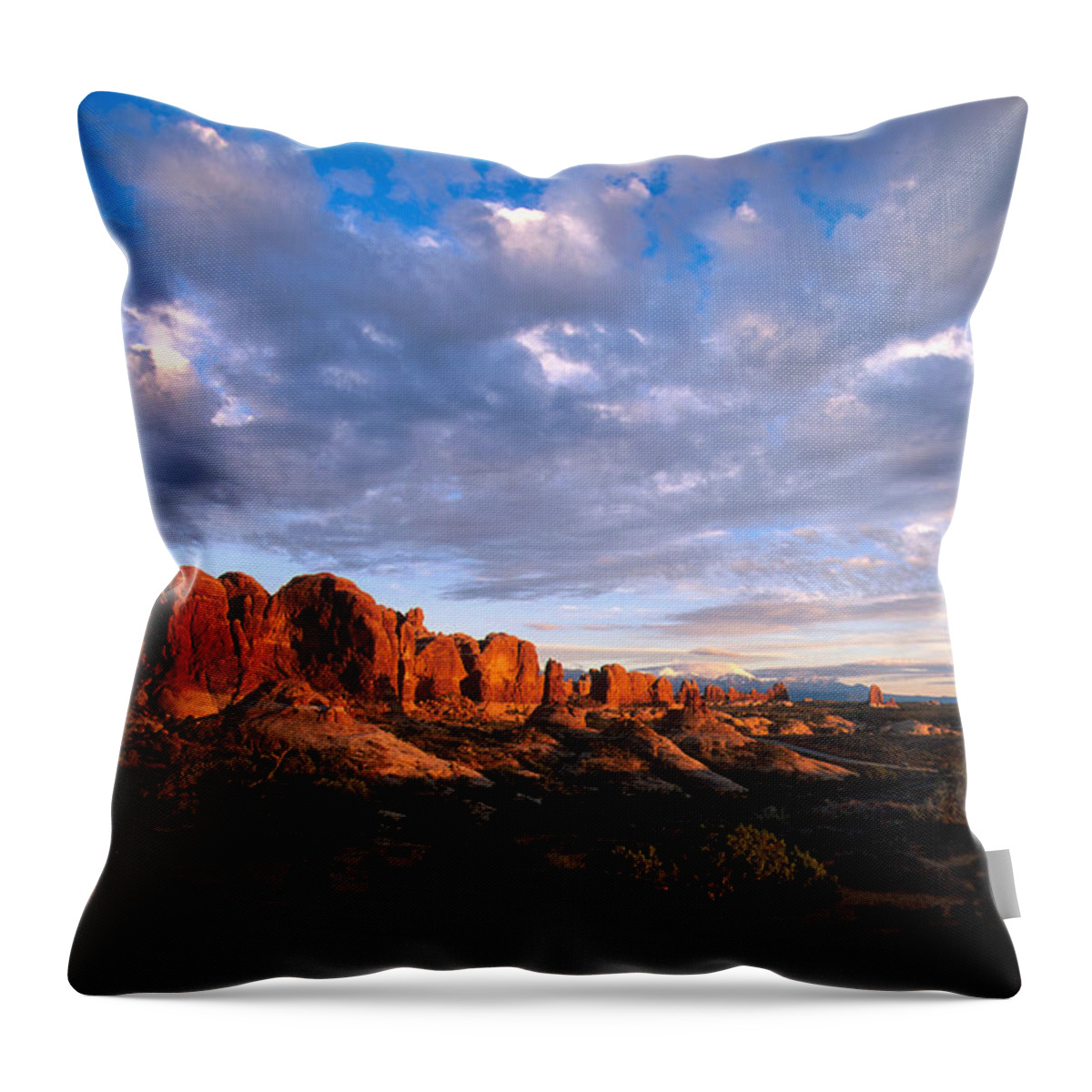 Estock Throw Pillow featuring the digital art Arches National Park by Heeb Photos