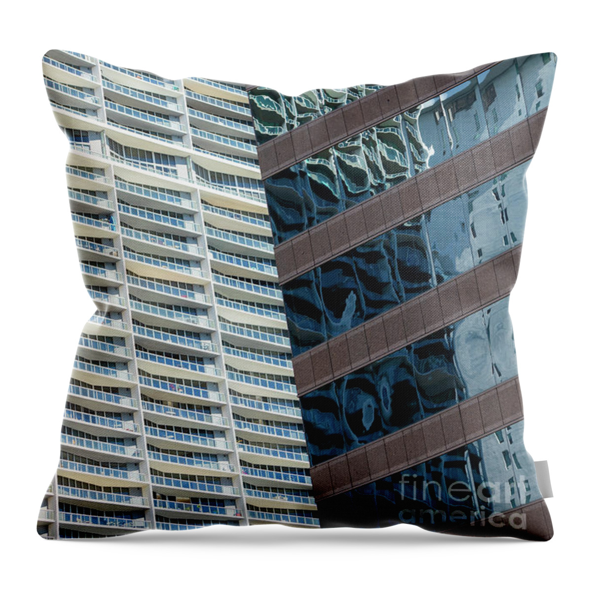 Brickell Throw Pillow featuring the photograph Architecture Abstract 42 by Juan Silva