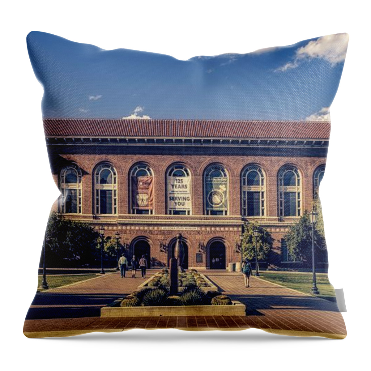 Arizona State Museum Throw Pillow featuring the photograph Arizona State Museum - University Of Arizona by Mountain Dreams