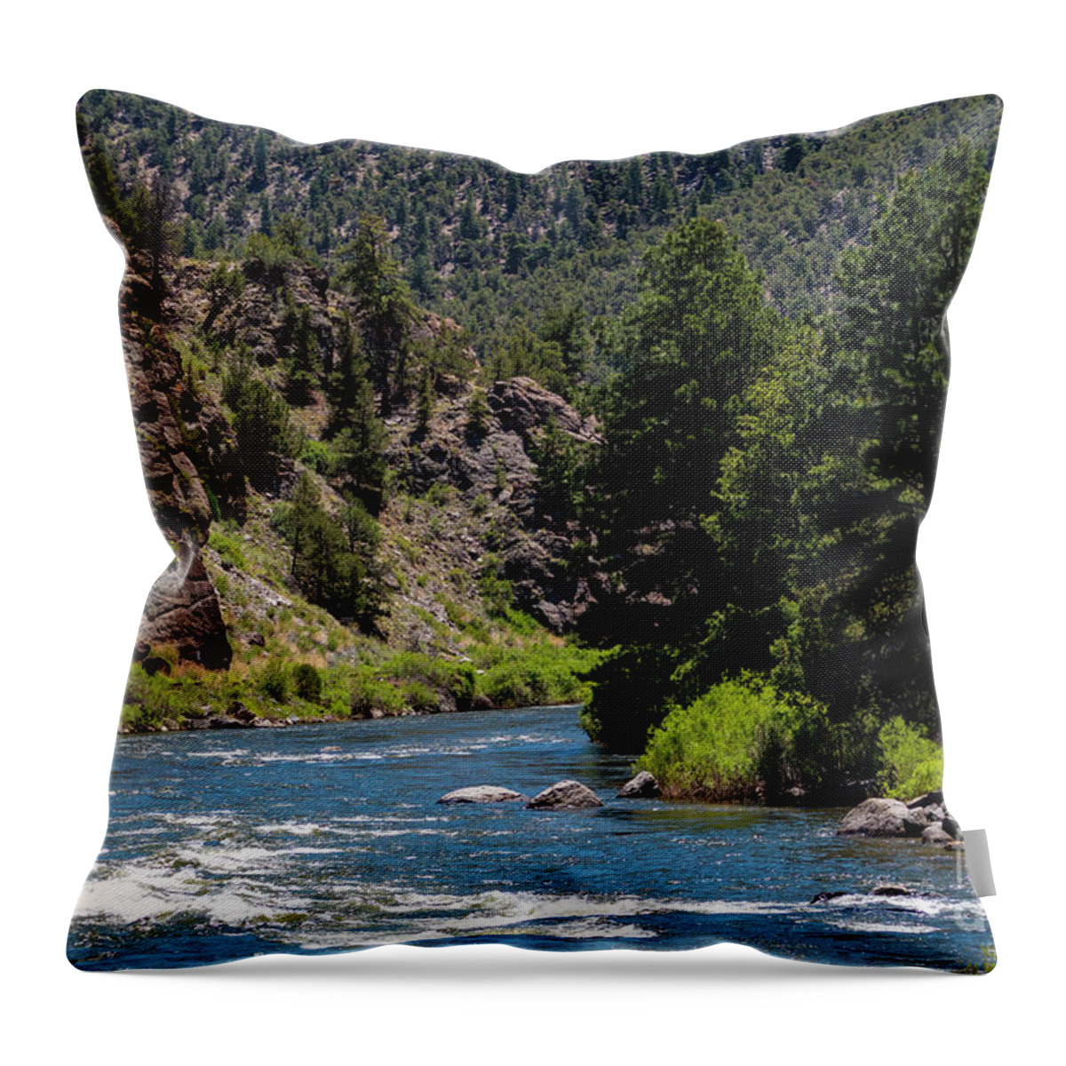 Arkansas River Throw Pillow featuring the photograph Arkansas River in Brown's Canyon Natinoal Monument by Steven Krull