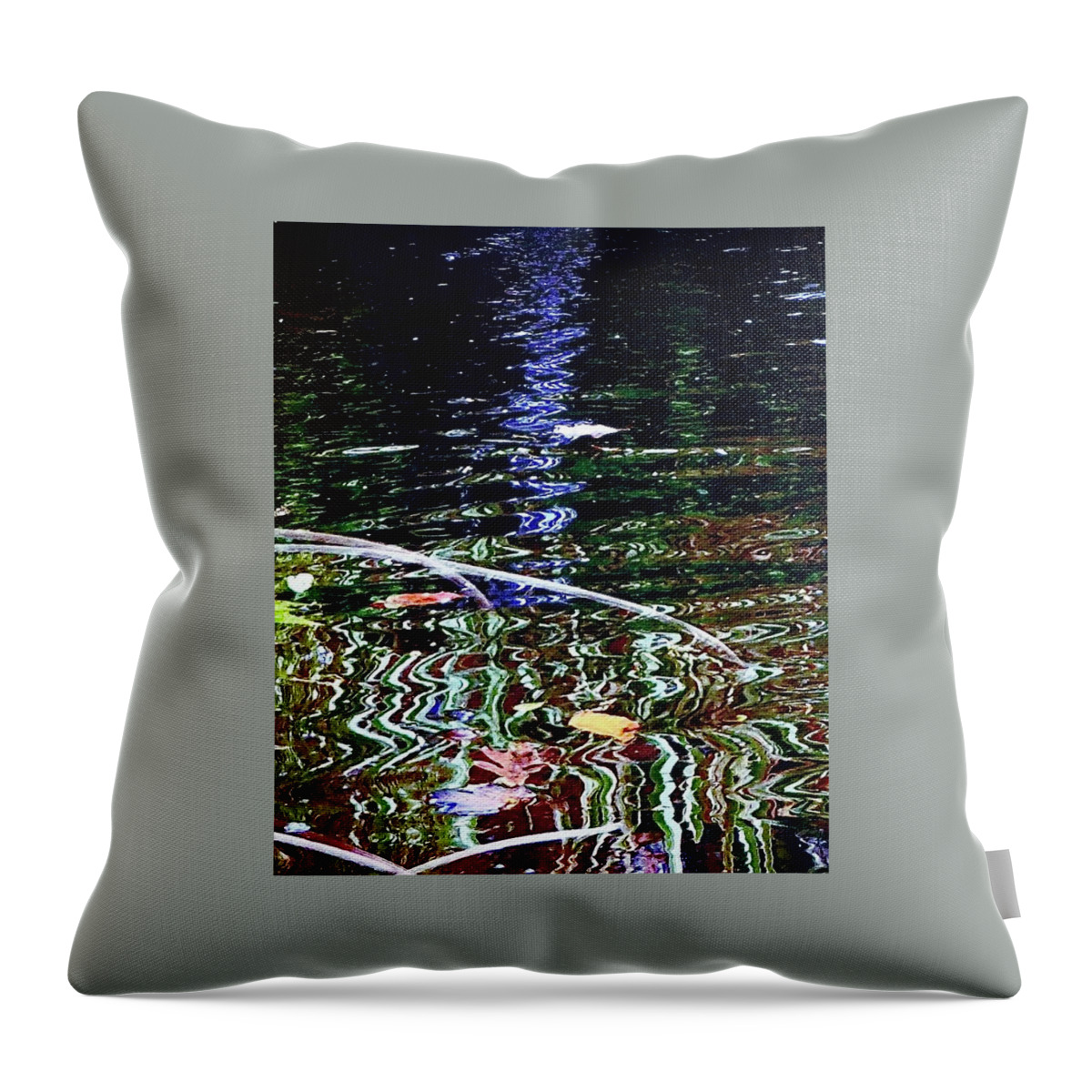 Abstract Throw Pillow featuring the photograph Art Of Water by Alida M Haslett