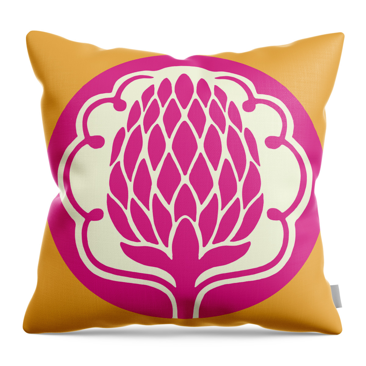 Artichoke Throw Pillow featuring the drawing Artichoke by CSA Images