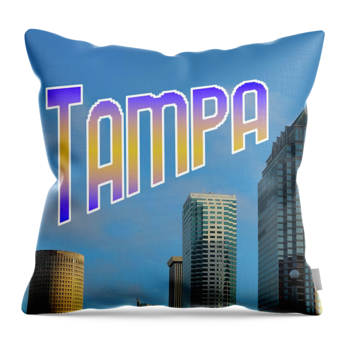Tampa Throw Pillow featuring the photograph Another Tampa Postcard by Robert Wilder Jr