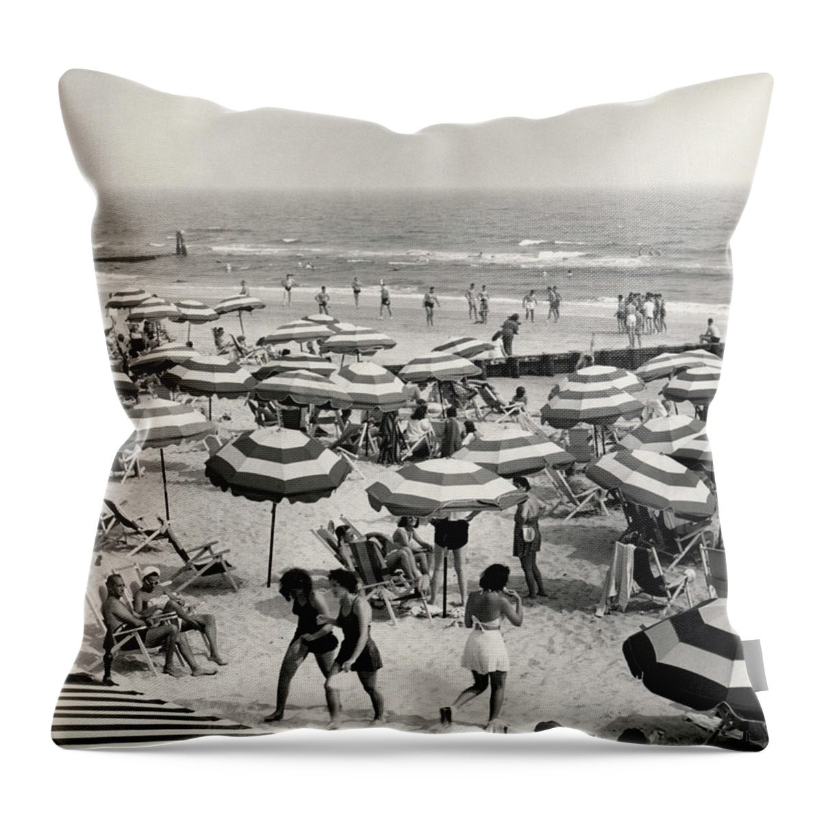 People Throw Pillow featuring the photograph Atlantic City, Nj by George Marks