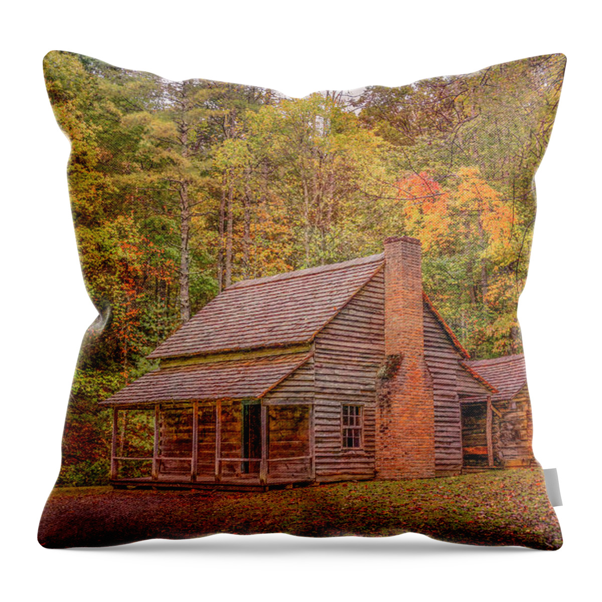 Henry Whitehead Throw Pillow featuring the photograph Autumn at the Henry Whitehead Place by Marcy Wielfaert