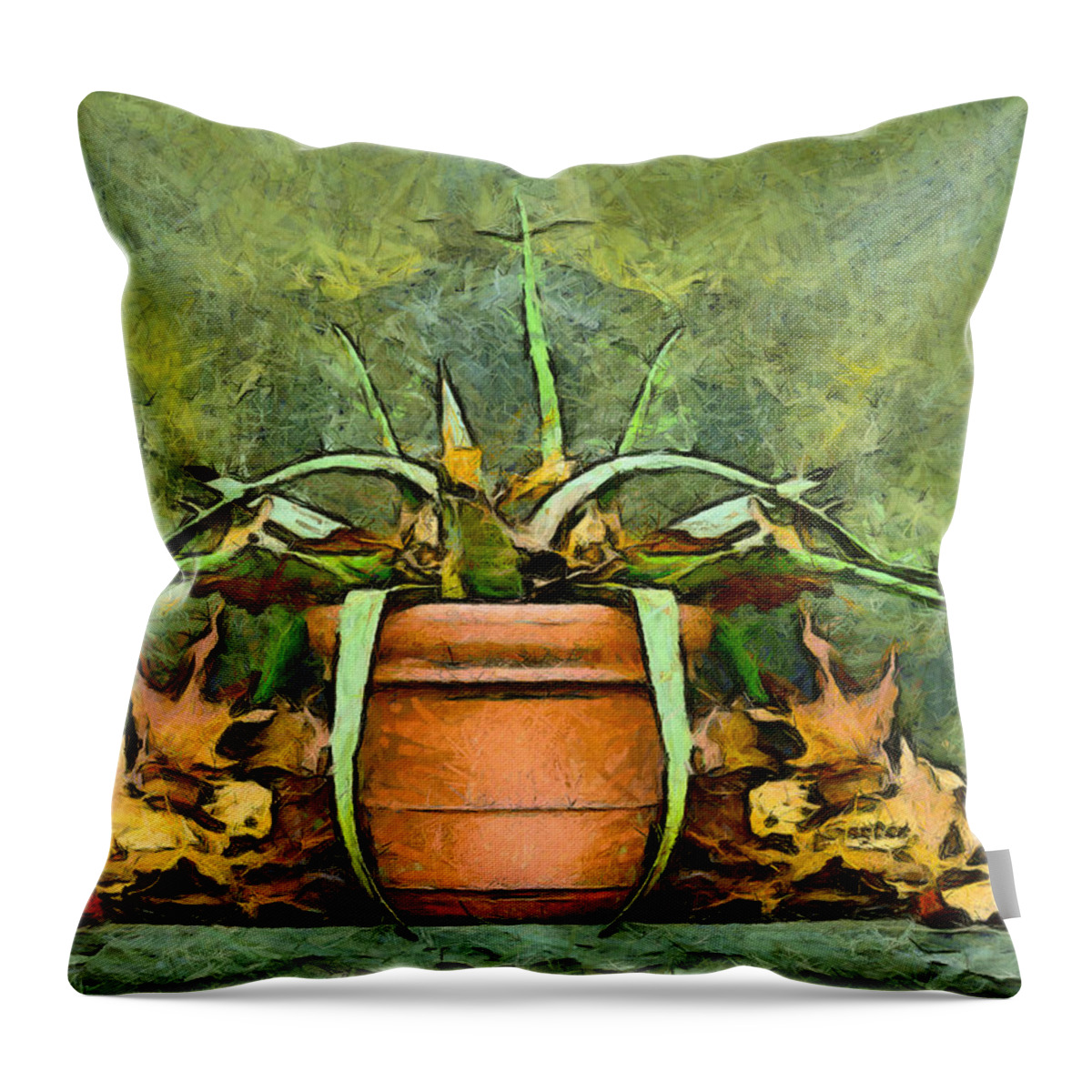 Autumn Neglect Throw Pillow featuring the photograph Autumn Neglect by Barbara Snyder