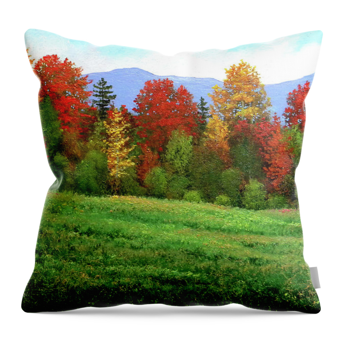 Autumn Throw Pillow featuring the painting Autumn Rhapsody by Frank Wilson