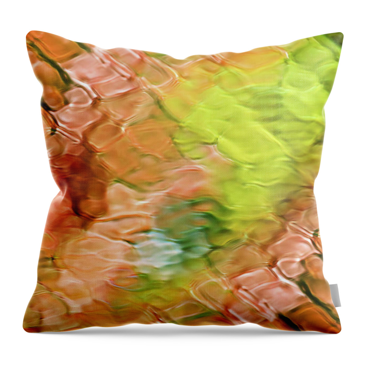 Water Throw Pillow featuring the photograph Coral Coast Water Abstract by Christina Rollo