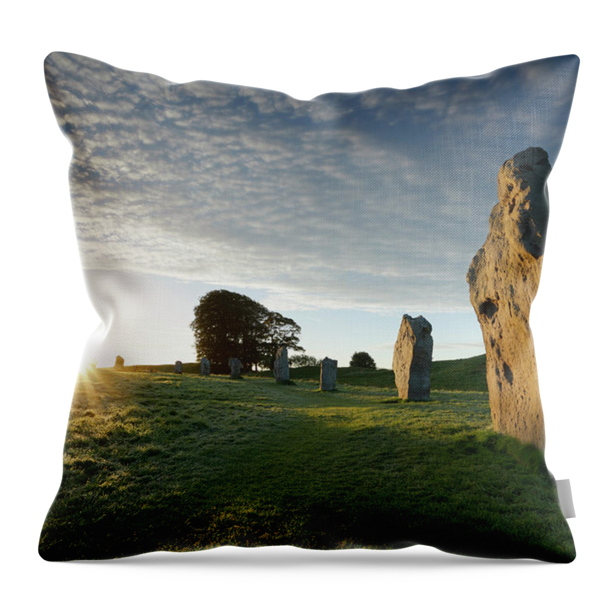 Prehistoric Era Throw Pillow featuring the photograph Avebury Stone Circle At Sunrise by James Osmond
