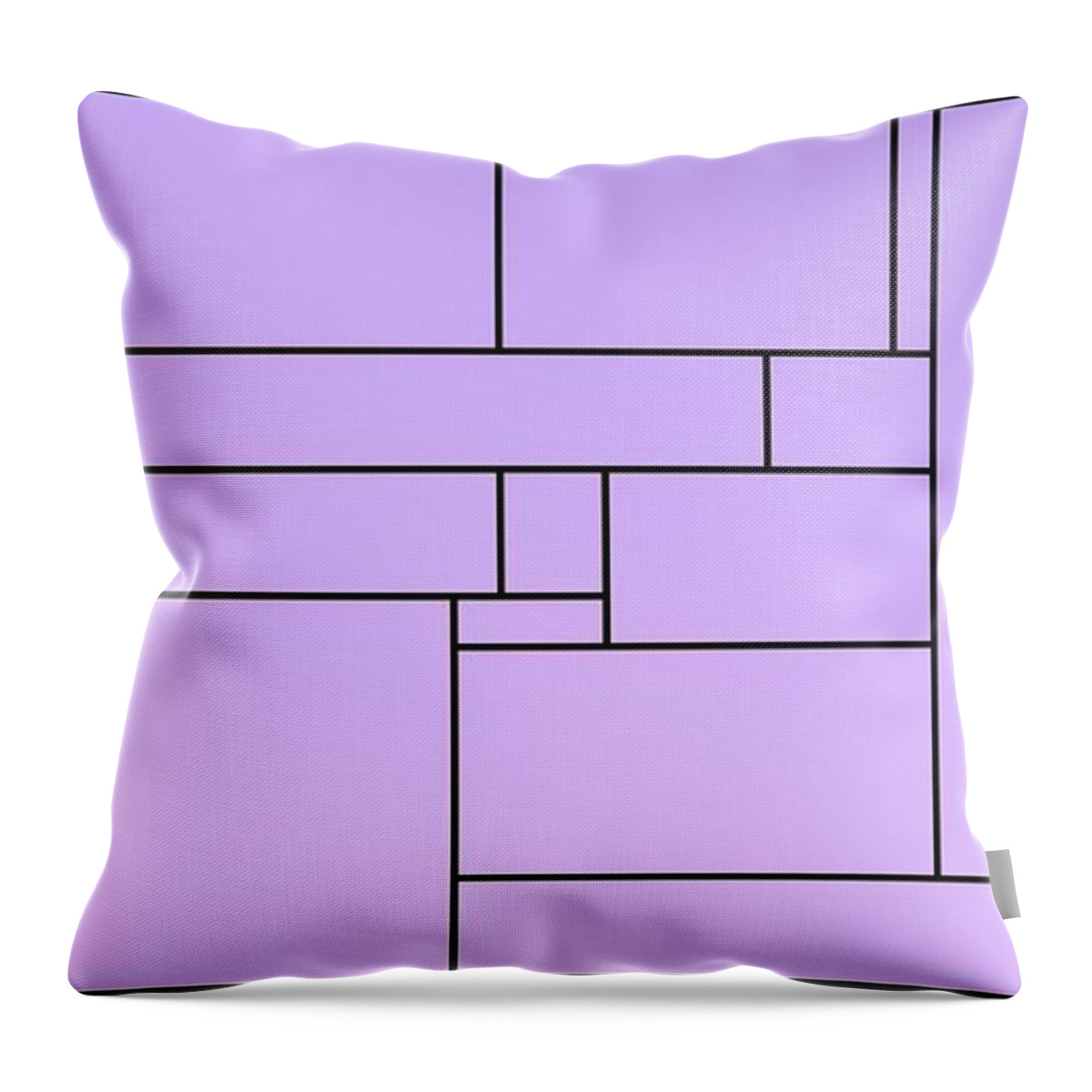 Art Geometric Throw Pillow featuring the digital art Backlight with violet composition by Alberto RuiZ