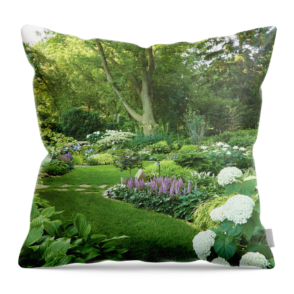 Flowers Throw Pillow featuring the photograph Backyard perfection by Garden Gate magazine