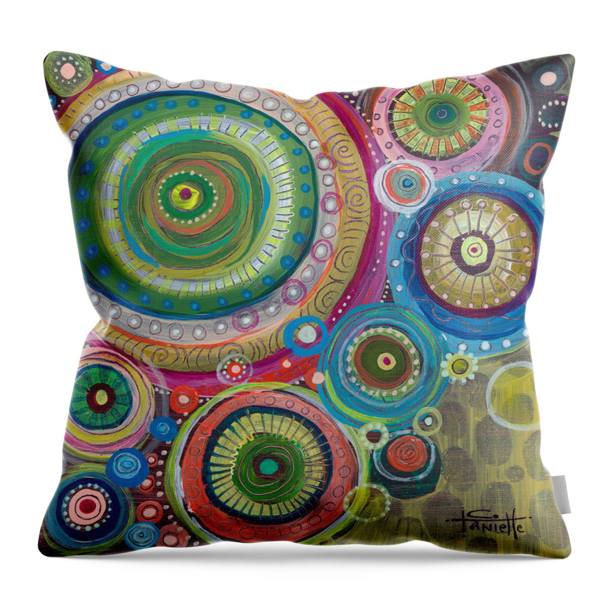 Balance Throw Pillow featuring the painting Celebrate Chaos by Tanielle Childers