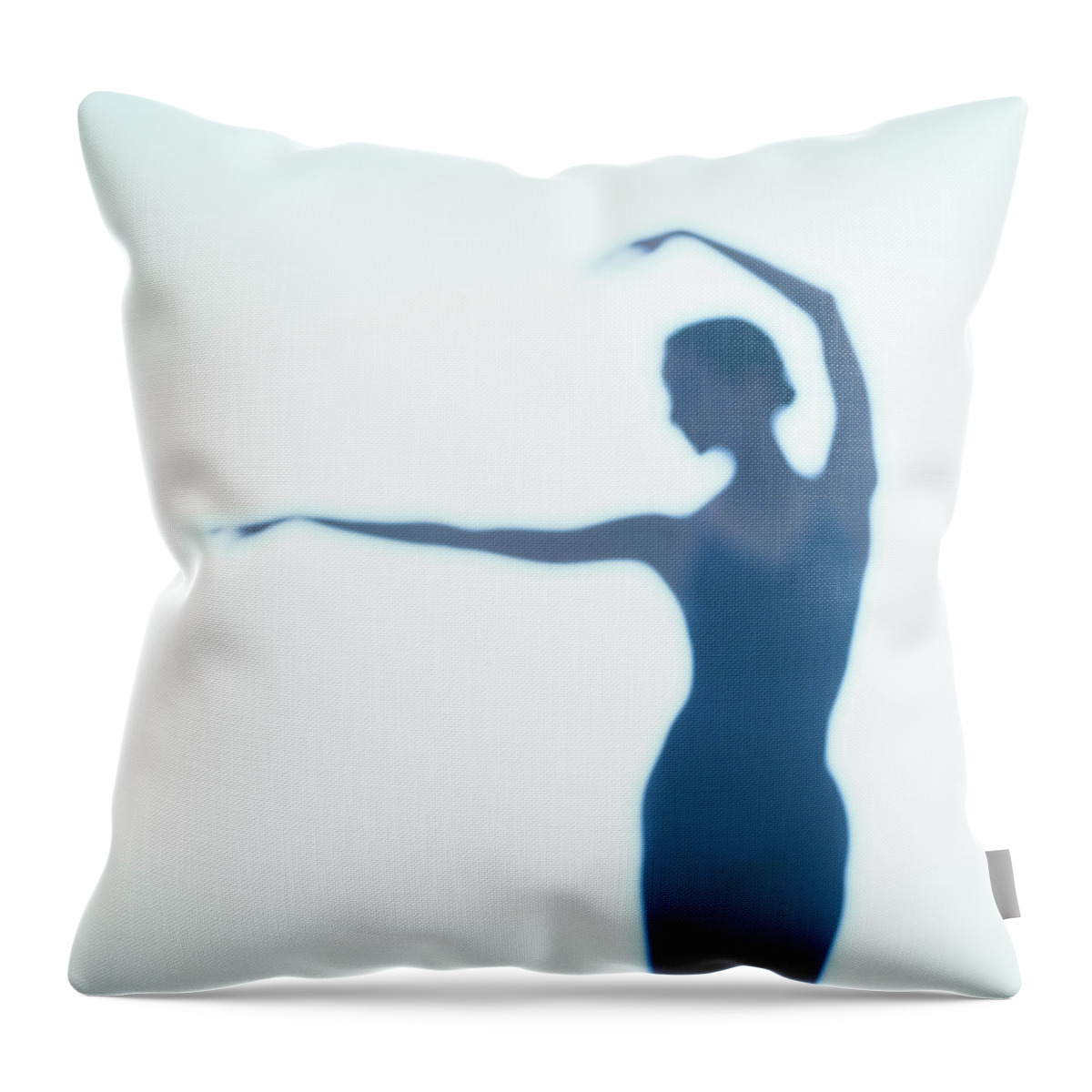 Ballet Dancer Throw Pillow featuring the photograph Ballerina Dancing Silhouette by George Doyle