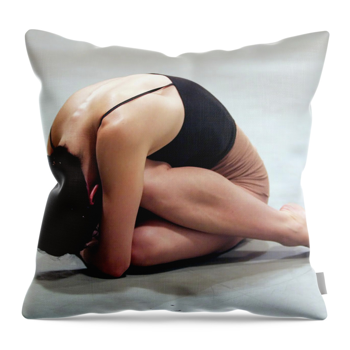 Ballet Dancer Throw Pillow featuring the photograph Ballerina by Drgrounds
