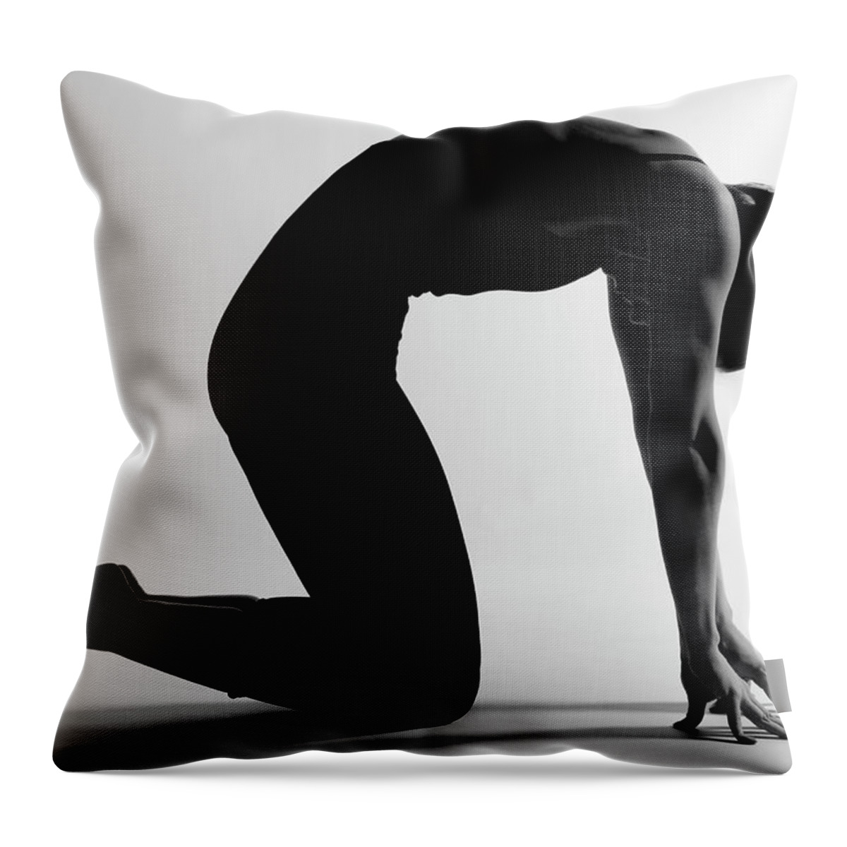 Ballet Dancer Throw Pillow featuring the photograph Ballerina Silhouette by Williamsherman