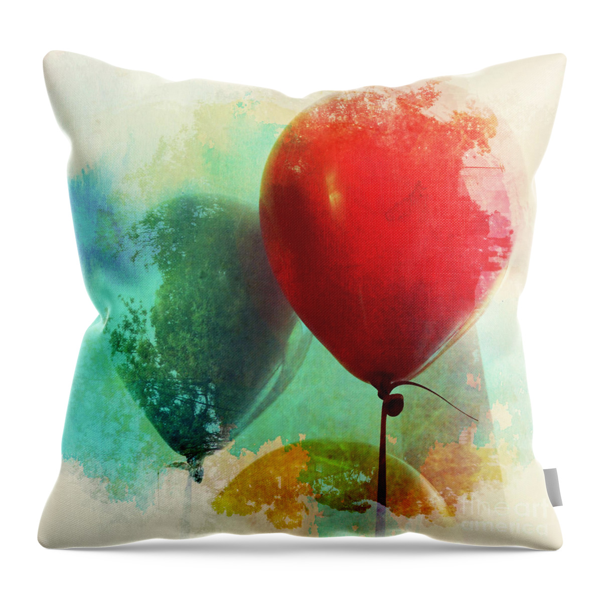 Balloons Throw Pillow featuring the photograph Ballooneria by Onedayoneimage Photography