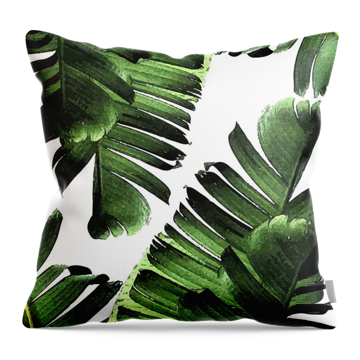 Banana Leaf - Tropical Leaf Print - Botanical Art - Modern Abstract -  Green, Olive by Studio Grafiikka