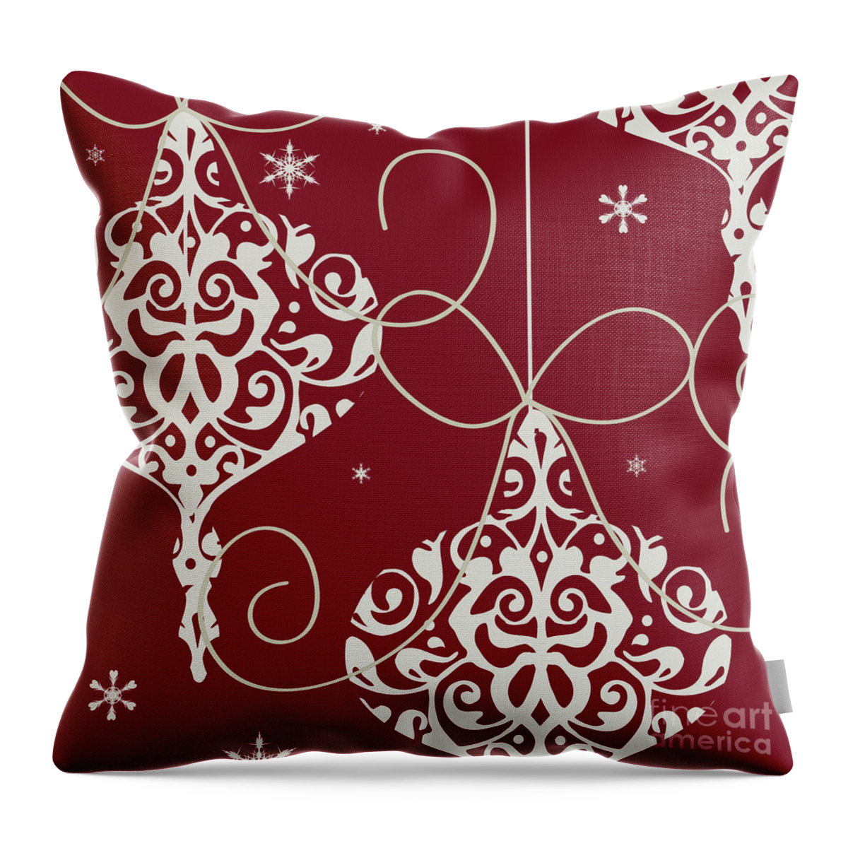 Christmas Throw Pillow featuring the painting Baroque Christmas by Mindy Sommers
