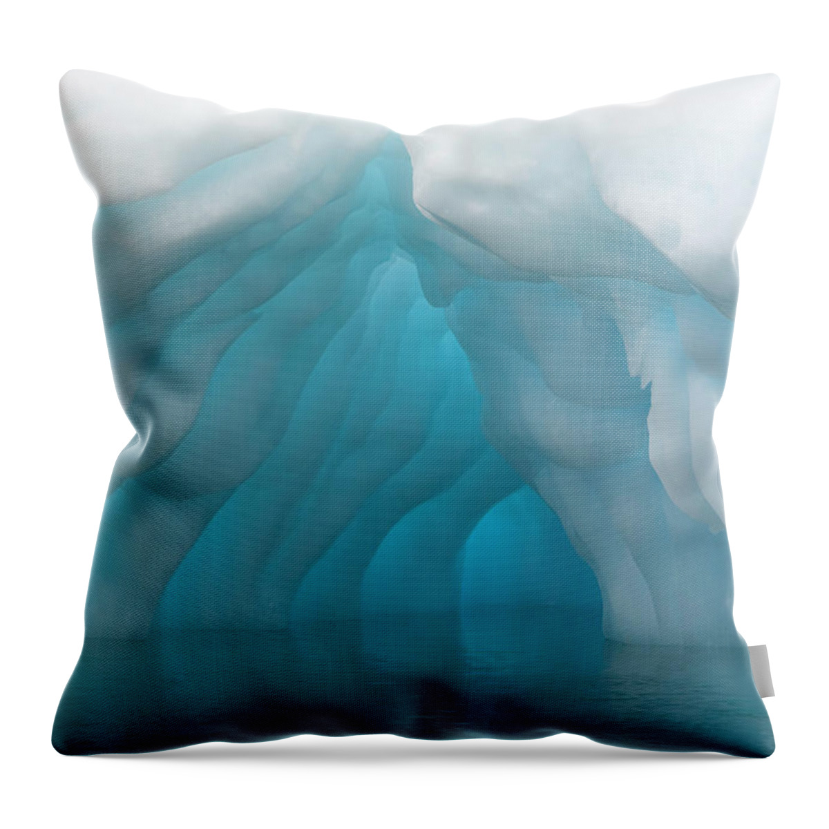 Scenics Throw Pillow featuring the photograph Base Of Iceberg , Antarctic Peninsula by Eastcott Momatiuk