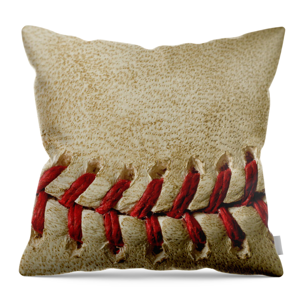 Team Sport Throw Pillow featuring the photograph Baseball Smile by Ranplett