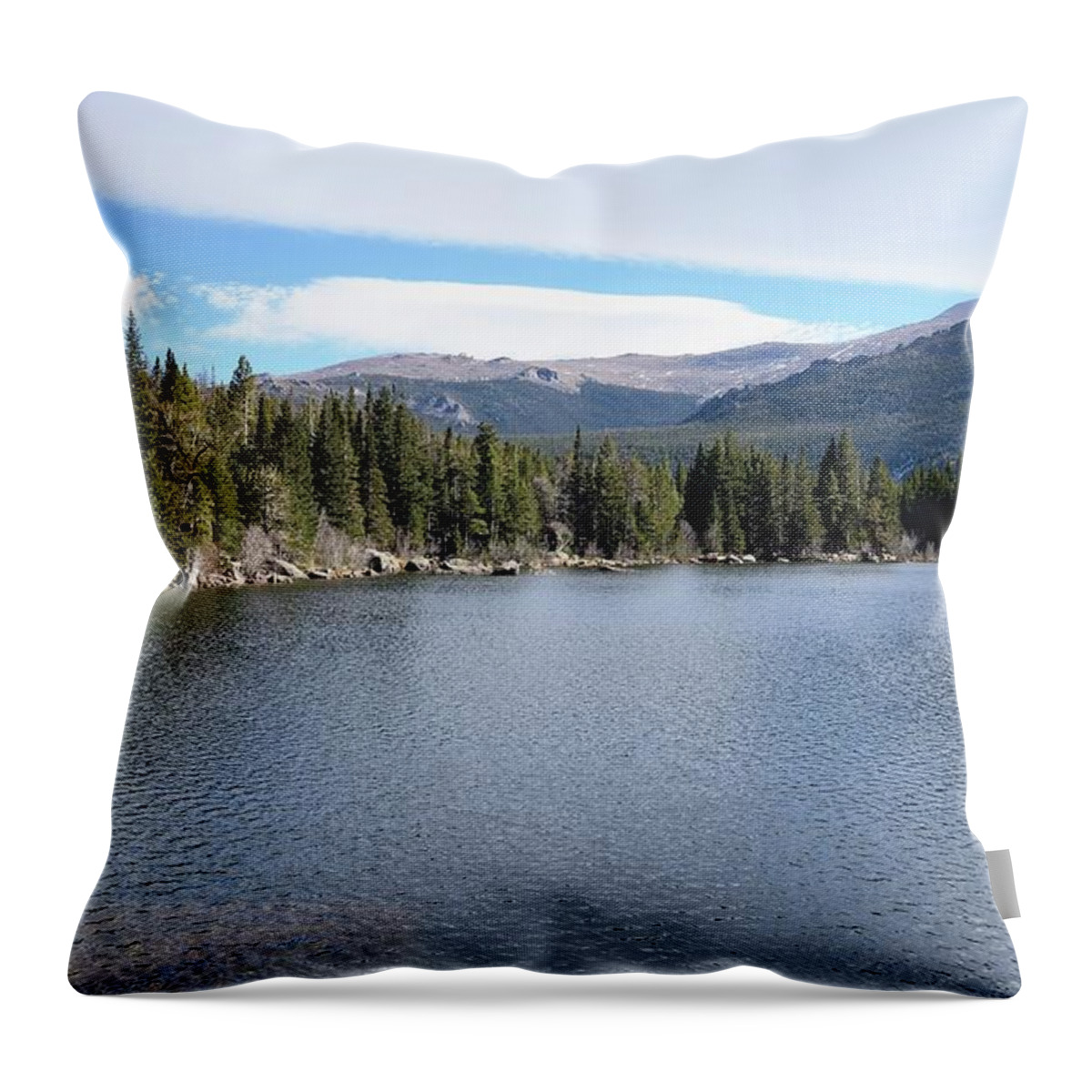 Scenics Throw Pillow featuring the photograph Bear Lake, Rocky Mountain National Park by Rivernorthphotography
