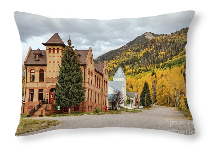 Colorado Throw Pillow featuring the photograph Beautiful Small Town Rico Colorado by James BO Insogna