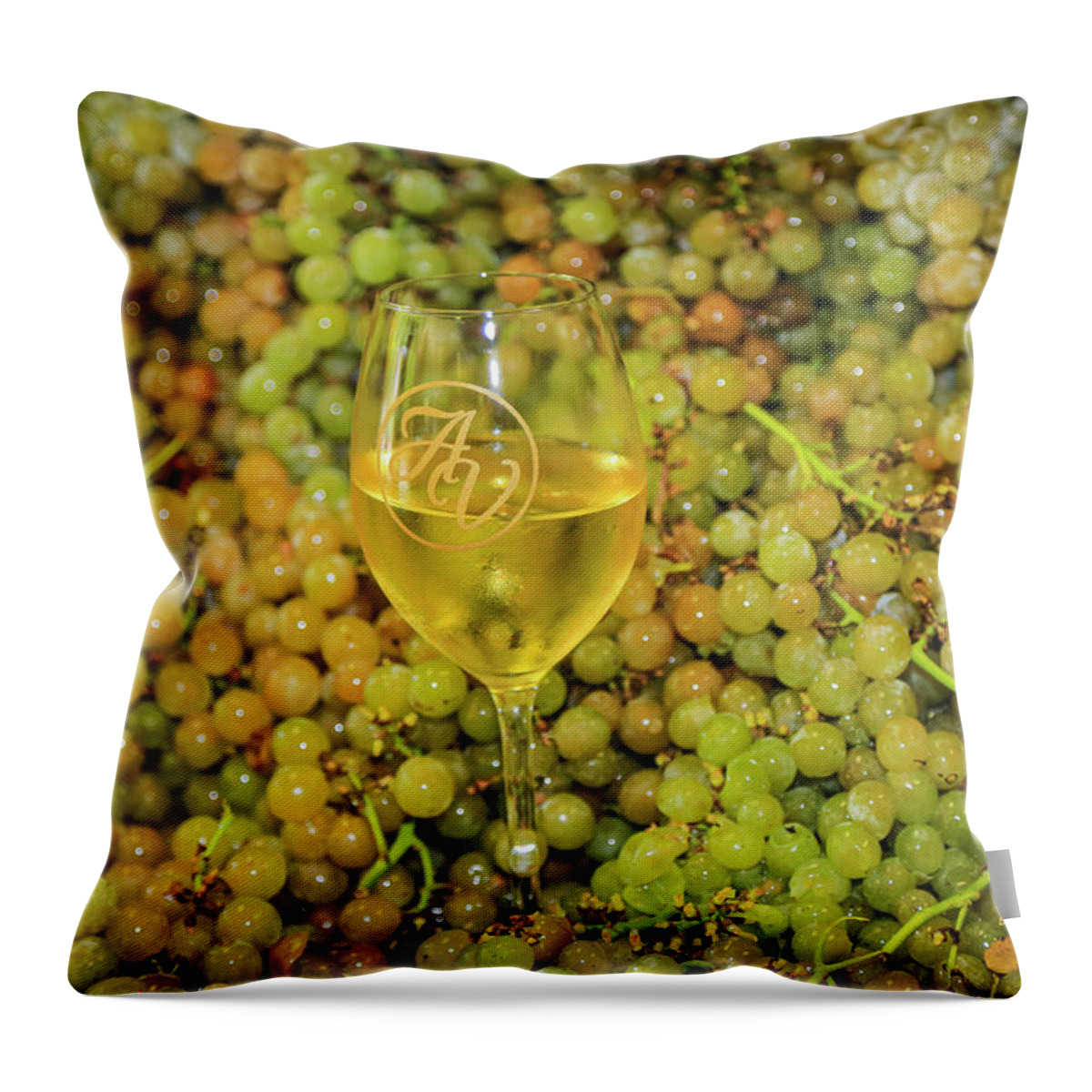 Grapes Throw Pillow featuring the photograph Before and After by Dale R Carlson