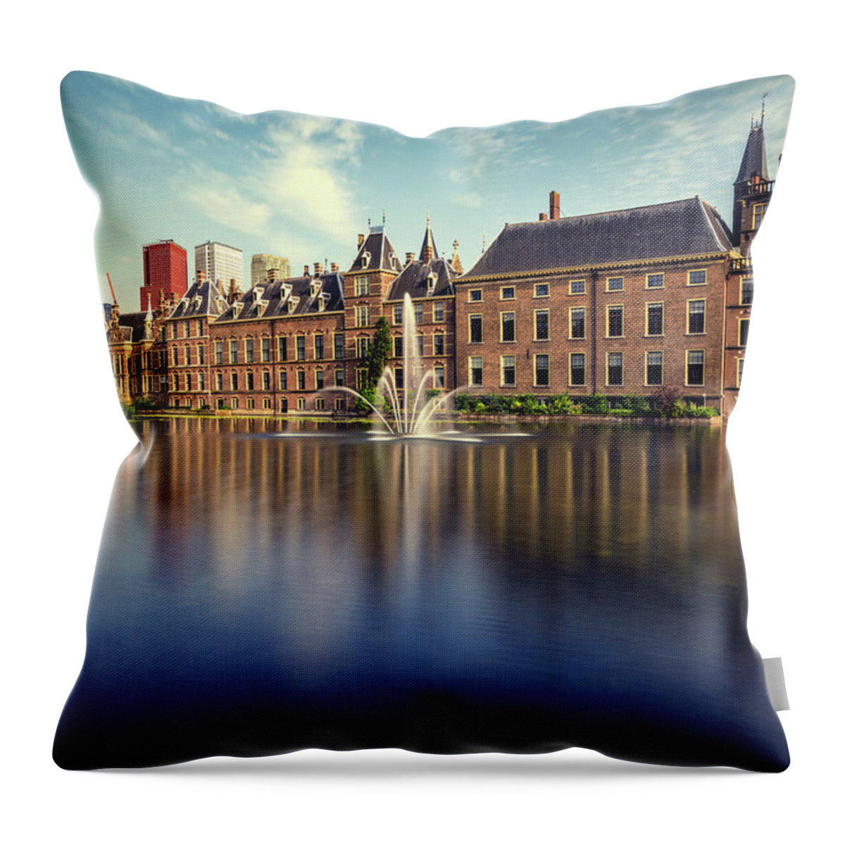 The Hague Throw Pillow featuring the photograph Binnenhof, The Hague by Pablo Lopez