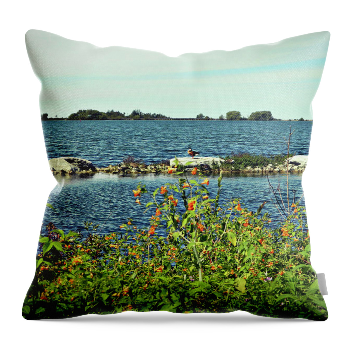 Bird Is The Word Throw Pillow featuring the photograph Bird Is The Word by Cyryn Fyrcyd