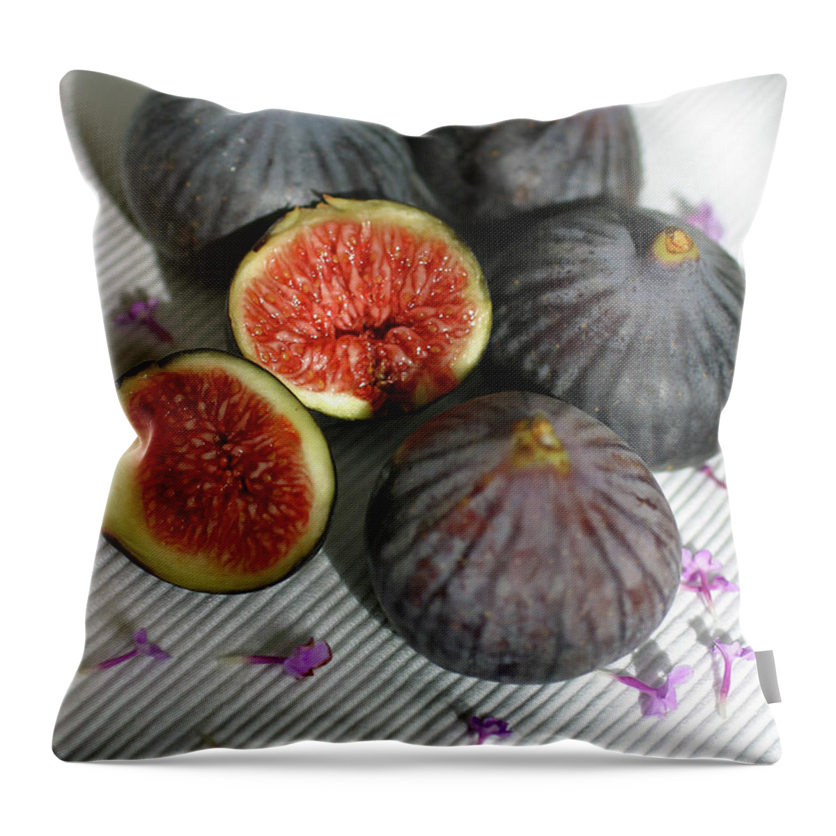 Tunisia Throw Pillow featuring the photograph Black Figs by Lucgillet