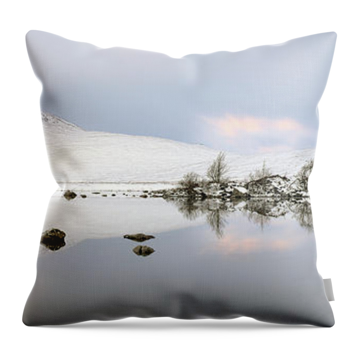  Throw Pillow featuring the photograph Blackmount Winter Sunrise - Glencoe - Scotland by Grant Glendinning