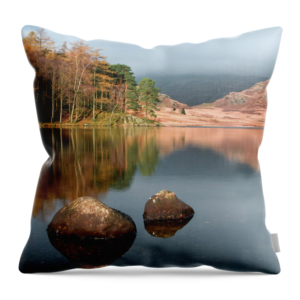 Tranquility Throw Pillow featuring the photograph Blea Tarn And English Lake District by Terry Roberts Photography
